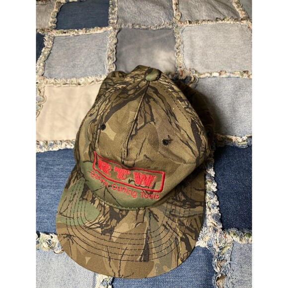 Vintage 90s Camo SnapBack Hat. RTW Carbide Cutting Tools. - Picture 2 of 6
